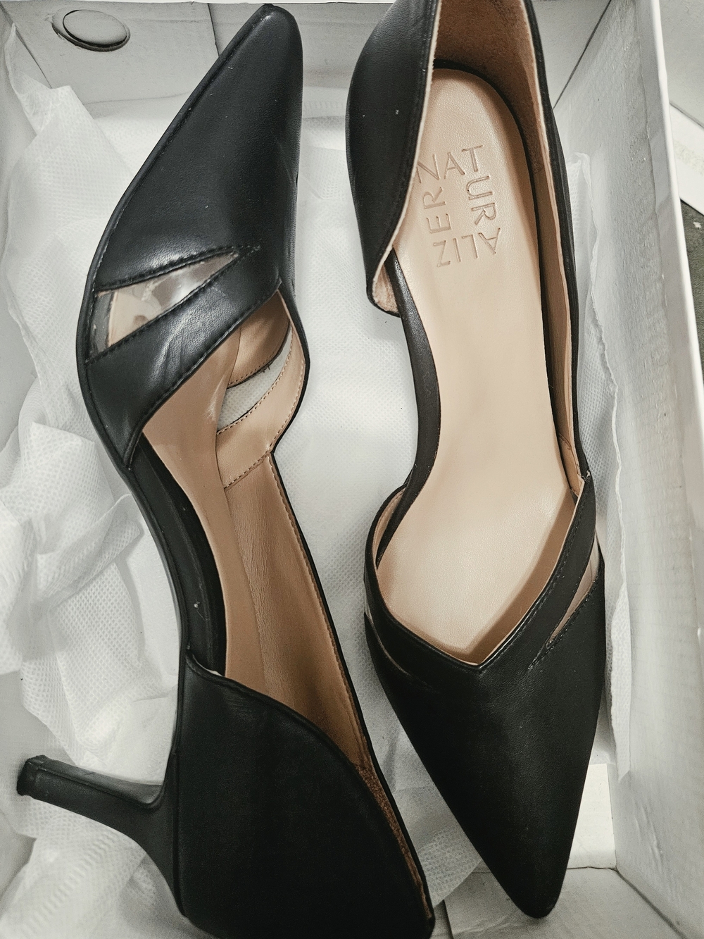 Naturalizer Black Pointed D'Orsay Pump